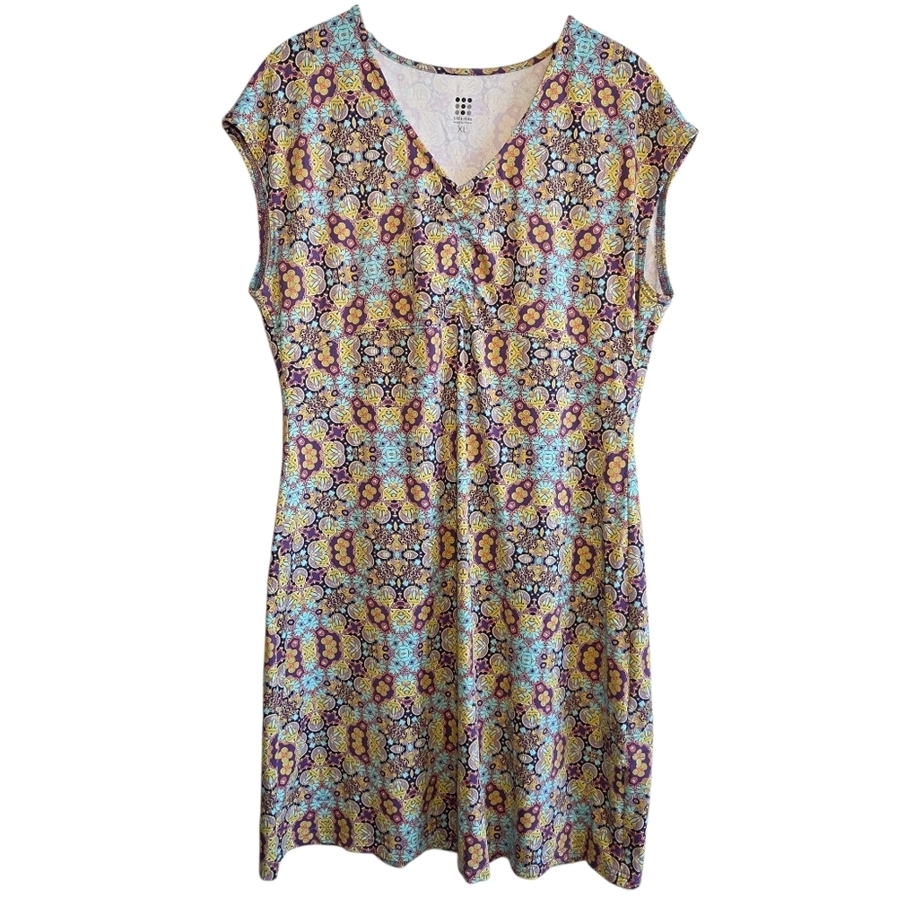 Title Nine Diamalete Dress Paisley Abstract Patterned Sz XL Athletic Vacation